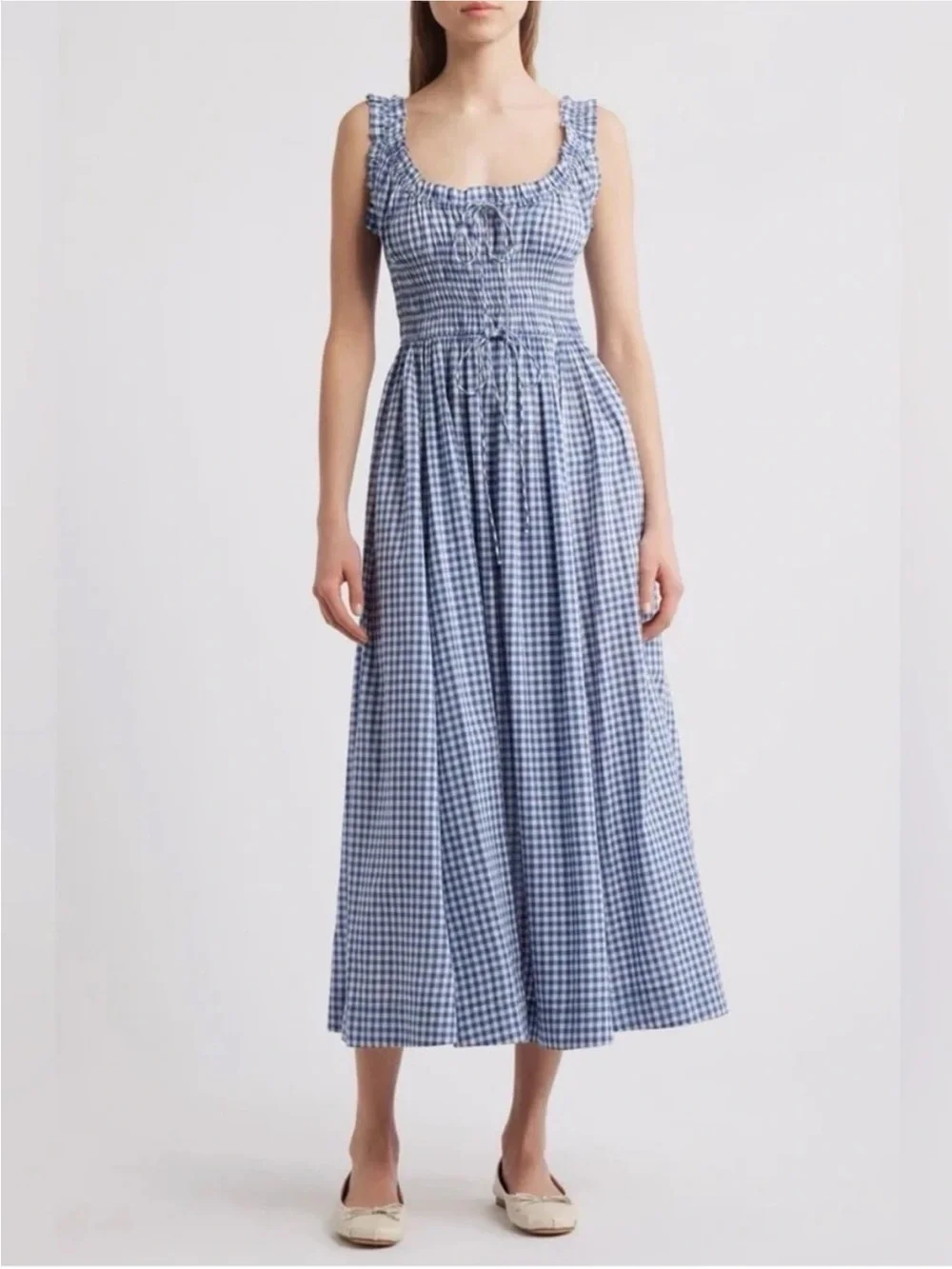 Doen Emmaretta Blue Gingham Dress - Picture 2 of 7